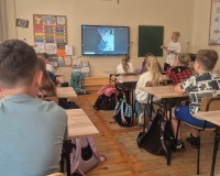 Pani Lucyna Kusak - Wspaniały Taternik z wizytą w klasie 3a