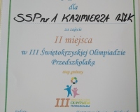Świętokrzyska Olimpiada Przedszkolaka