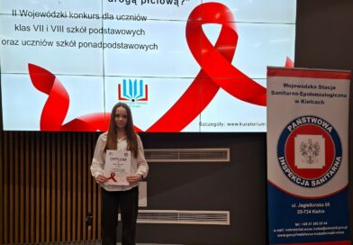 Oliwia Kwiecień (7a) w finale wojewódzkiego konkursu profilaktycznego
